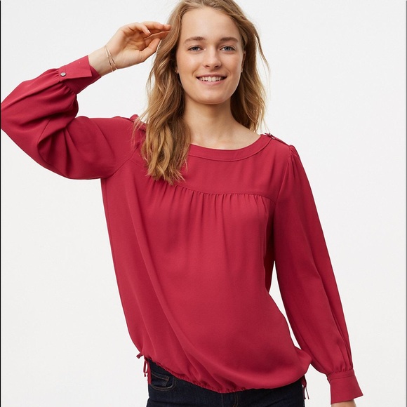 LOFT Tops - **NWOT** Loft Red Blouse